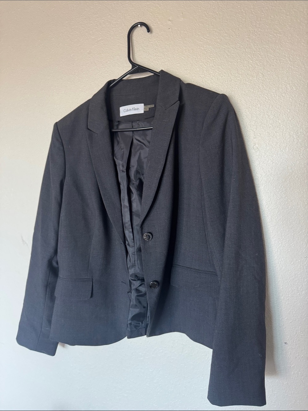 Calvin Klein Women's Black Two-Button Blazer